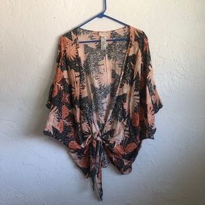 Free People Floral Cardigan/Top